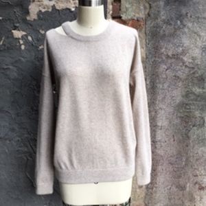 Minnie Rose Cashmere Cut It Out Crewneck Sweater